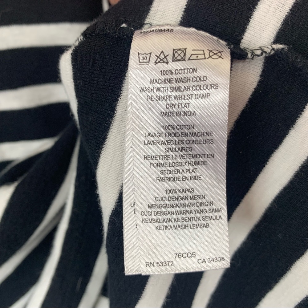 FRENCH CONNECTION Striped Boat Neck Top - L - Picture 5 of 5